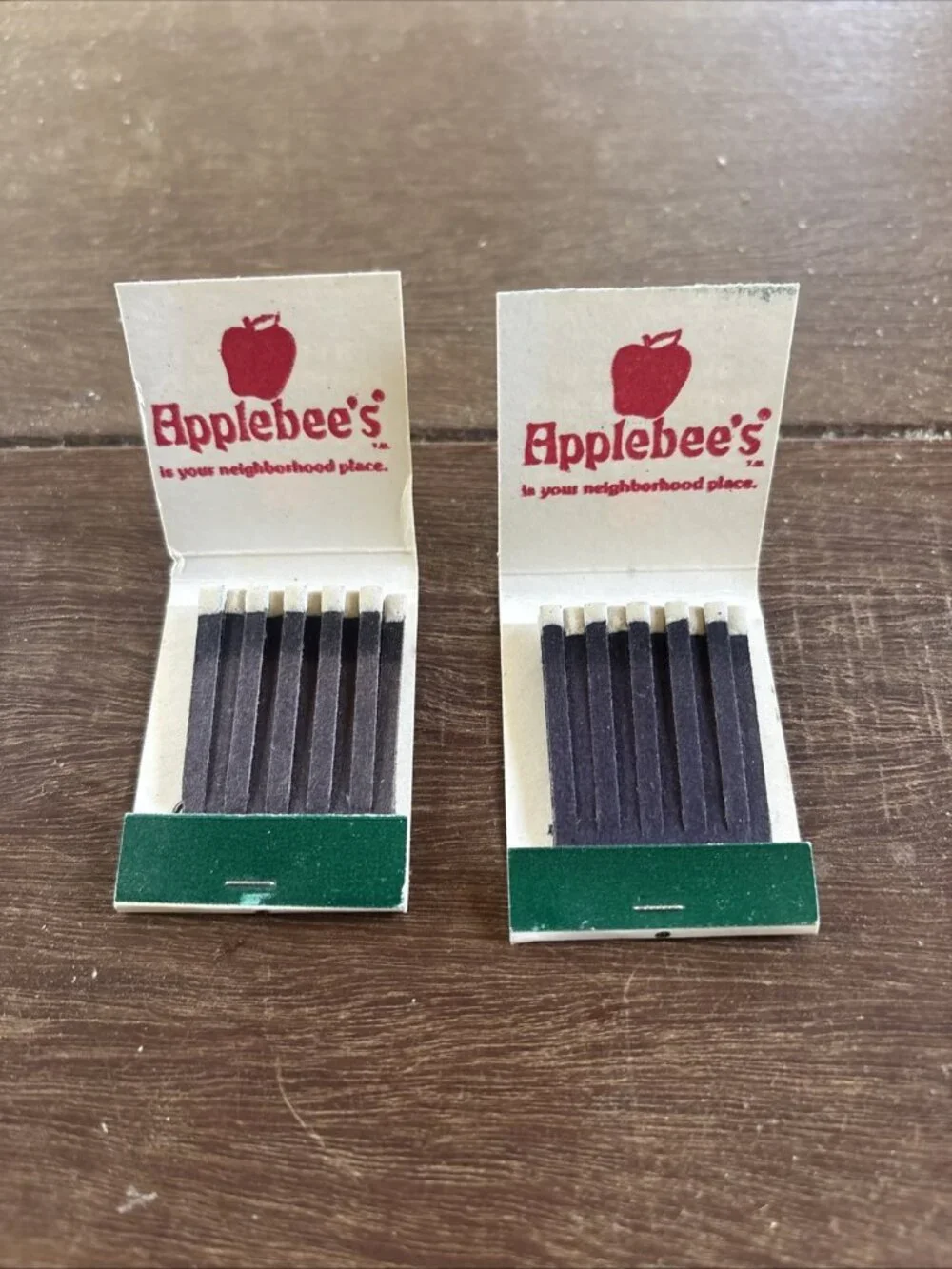 2 Applebee's Matchbooks, Unstruck Restaurant Graphics